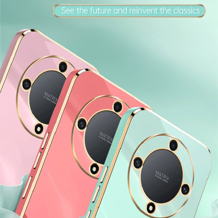 For Honor X9a 5G XINLI Straight Edge 6D Electroplate TPU Phone Case(White) - Honor Cases by XINLI | Online Shopping UK | buy2fix