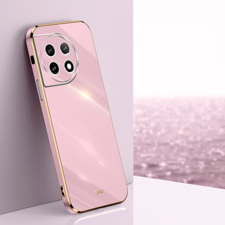 For OnePlus 11 XINLI Straight Edge 6D Electroplate TPU Phone Case(Cherry Purple) - OnePlus Cases by XINLI | Online Shopping UK | buy2fix
