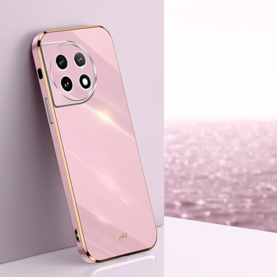 For OnePlus 11 XINLI Straight Edge 6D Electroplate TPU Phone Case(Cherry Purple)