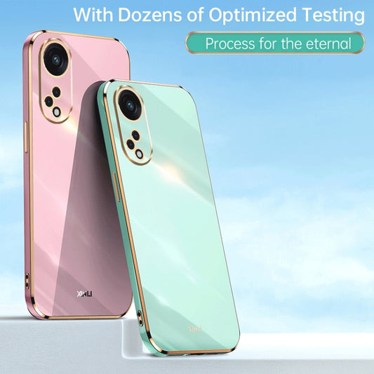 For OPPO Reno8 T 5G XINLI Straight Edge 6D Electroplate TPU Phone Case(Hawthorn Red) - OPPO Cases by XINLI | Online Shopping UK | buy2fix