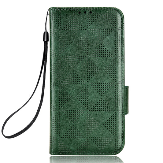 For Nothing Phone 1 Symmetrical Triangle Leather Phone Case(Green) - Nothing Cases by buy2fix | Online Shopping UK | buy2fix