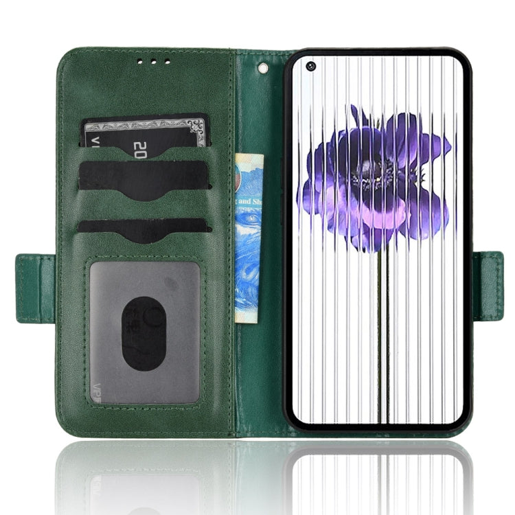 For Nothing Phone 1 Symmetrical Triangle Leather Phone Case(Green) - Nothing Cases by buy2fix | Online Shopping UK | buy2fix