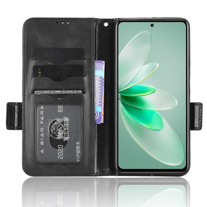 For vivo V27e / S16e Symmetrical Triangle Leather Phone Case(Black) - vivo Cases by buy2fix | Online Shopping UK | buy2fix