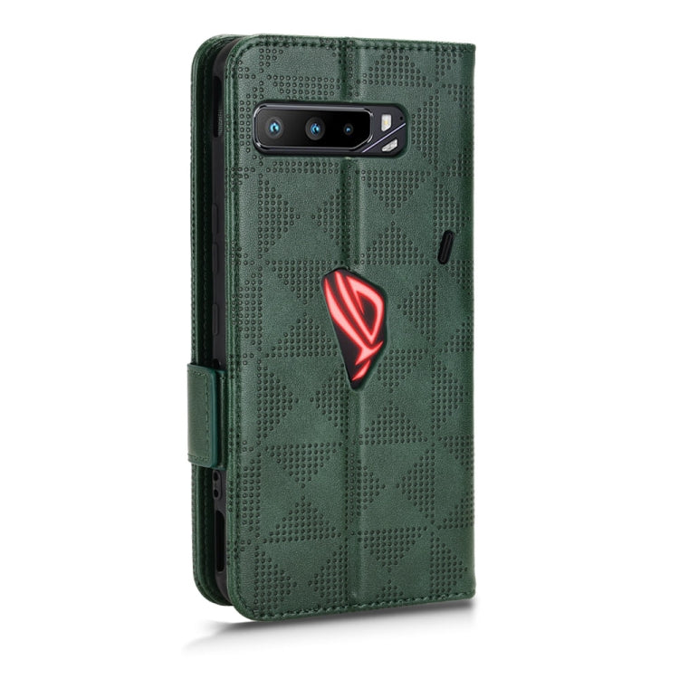 For Asus ROG Phone 3 Strix / 3 ZS661KL Symmetrical Triangle Leather Phone Case(Green) by buy2fix