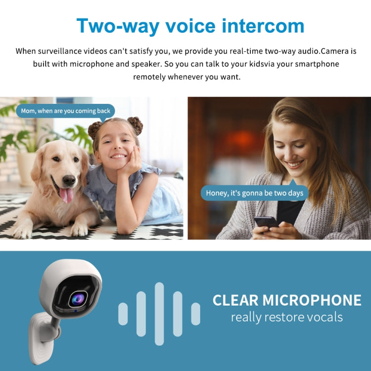 A3 Motion Detection Two-way Audio Night Vision WiFi Camera - Mini Camera by buy2fix | Online Shopping UK | buy2fix