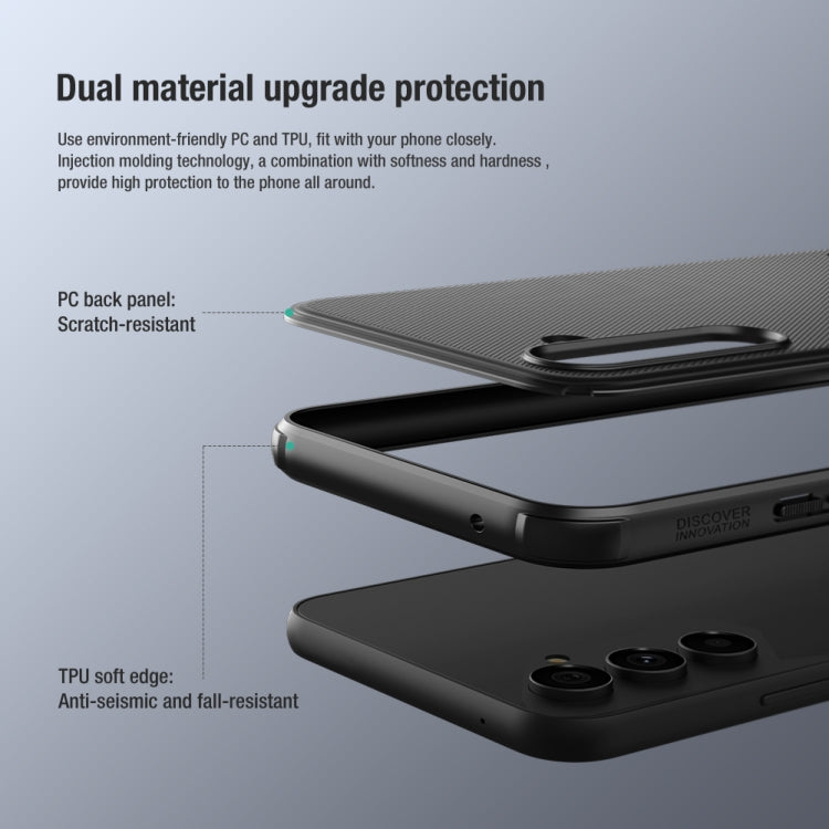 For Samsung Galaxy A54 5G NILLKIN Super Frosted Shield Pro PC + TPU Phone Case(Black) - Galaxy Phone Cases by NILLKIN | Online Shopping UK | buy2fix