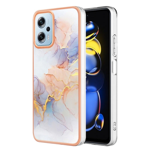 For Xiaomi Redmi Note 11T Pro Electroplating IMD TPU Phone Case(White Marble) - Xiaomi Cases by buy2fix | Online Shopping UK | buy2fix