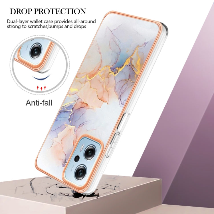 For Xiaomi Redmi Note 11T Pro Electroplating IMD TPU Phone Case(White Marble) - Xiaomi Cases by buy2fix | Online Shopping UK | buy2fix