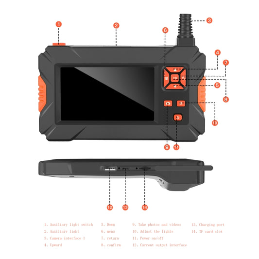P130 3.9mm 4.3 inch Single Camera with Screen Endoscope, Length:2m -  by buy2fix | Online Shopping UK | buy2fix