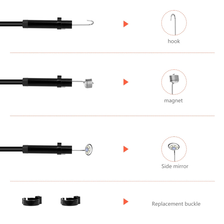 P130 8mm 4.3 inch Single Camera with Screen Endoscope, Length:2m -  by buy2fix | Online Shopping UK | buy2fix