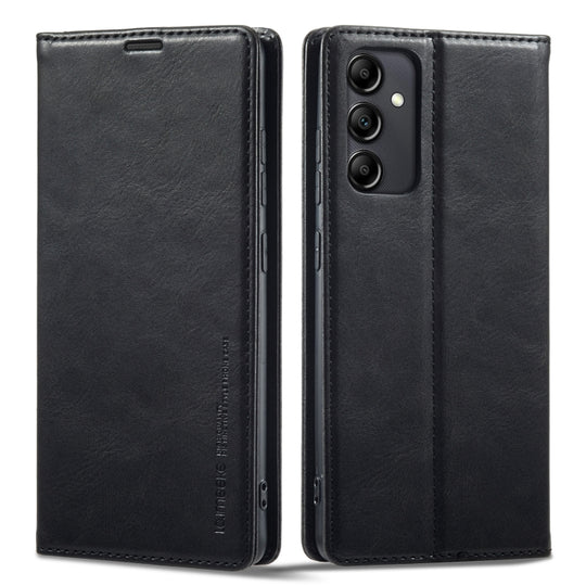 For Samsung Galaxy A14 4G/5G LC.IMEEKE RFID Anti-theft Leather Phone Case(Black)