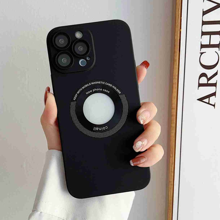 For iPhone 12 Skin Feel CD Texture MagSafe Magnetic Phone Case(Black) by buy2fix