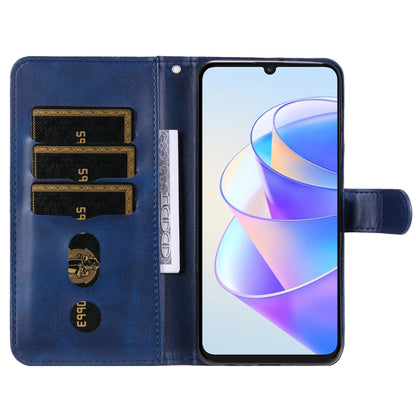 For Honor X7a Calf Texture Zipper Leather Phone Case(Blue) - Honor Cases by buy2fix | Online Shopping UK | buy2fix