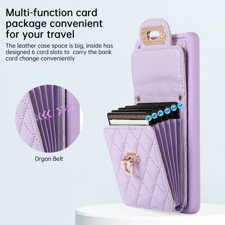 For Samsung Galaxy S20+ Card Slot Leather Phone Case(Purple) by buy2fix