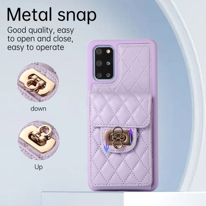 For Samsung Galaxy S20+ Card Slot Leather Phone Case(Purple) by buy2fix