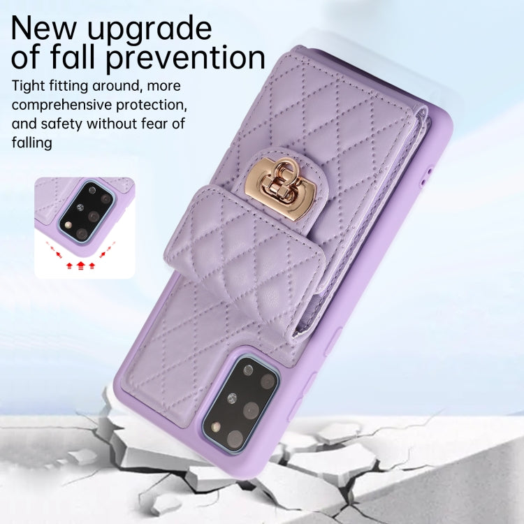 For Samsung Galaxy S20+ Card Slot Leather Phone Case(Purple) by buy2fix