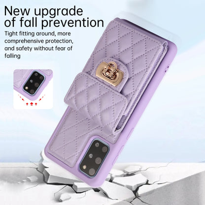 For Samsung Galaxy S20+ Card Slot Leather Phone Case(Purple) by buy2fix