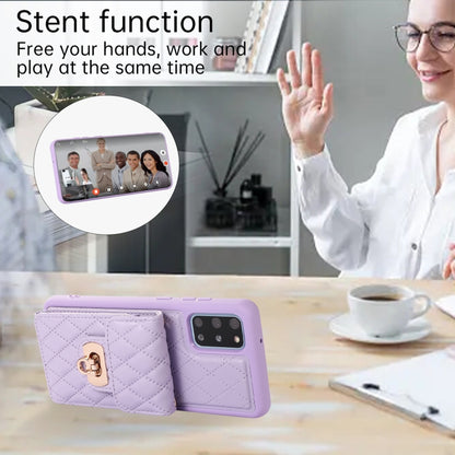 For Samsung Galaxy S20+ Card Slot Leather Phone Case(Purple) by buy2fix