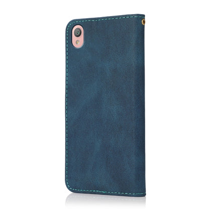 For Sony Xperia L1 Dual-color Stitching Leather Phone Case(Blue Green) by buy2fix