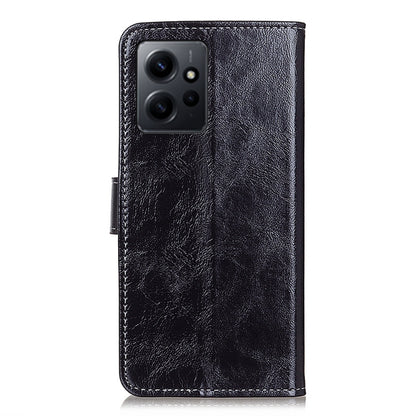 For Xiaomi Redmi Note 12 4G Global Retro Crazy Horse Texture Horizontal Flip Leather Phone Case(Black) by buy2fix
