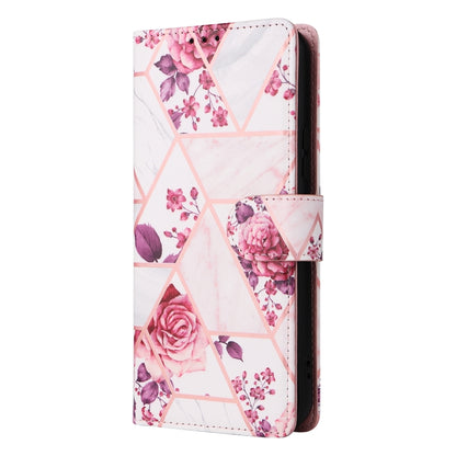 For Samsung Galaxy A54 5G Marble Bronzing Stitching Leather Phone Case(Rose Gold) by buy2fix