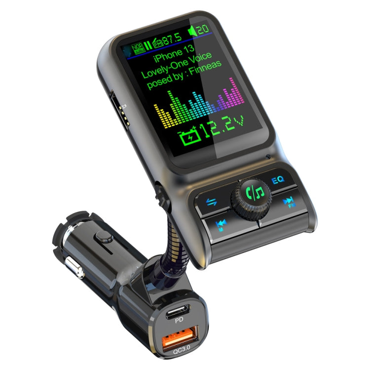 BC85 Colorful Screen Car Bluetooth 5.0 FM Transmitter MP3 Player - Bluetooth Car Kits by buy2fix | Online Shopping UK | buy2fix