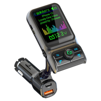 BC85 Colorful Screen Car Bluetooth 5.0 FM Transmitter MP3 Player - Bluetooth Car Kits by buy2fix | Online Shopping UK | buy2fix