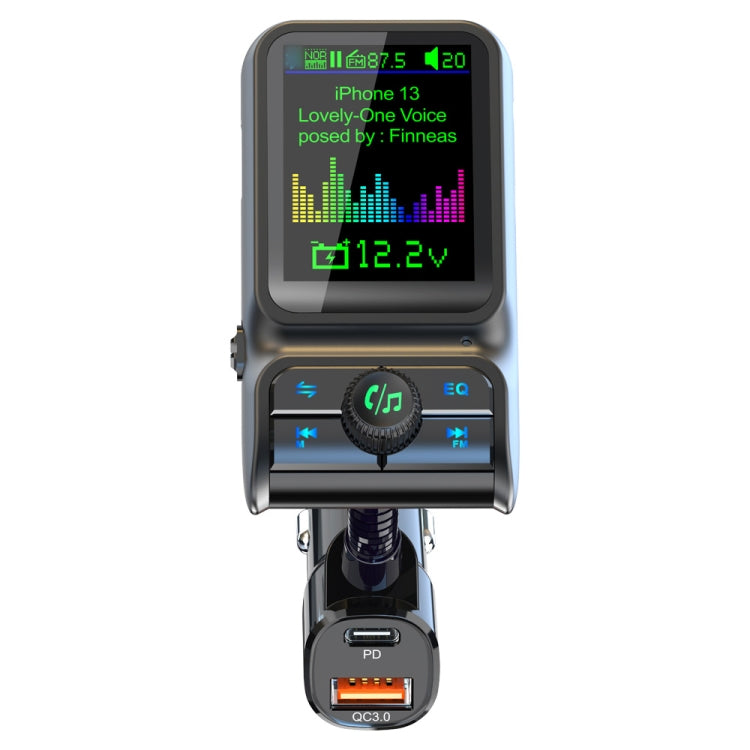 BC85 Colorful Screen Car Bluetooth 5.0 FM Transmitter MP3 Player - Bluetooth Car Kits by buy2fix | Online Shopping UK | buy2fix