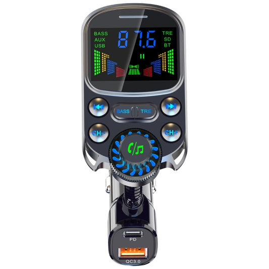 BC86 Colorful Screen Car Bluetooth 5.3 FM Transmitter MP3 Player - Bluetooth Car Kits by buy2fix | Online Shopping UK | buy2fix