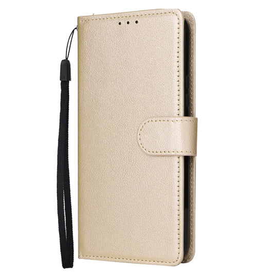 For Samsung Galaxy A34 3 Card Slots Multifunctional Leather Phone Case(Gold) by buy2fix