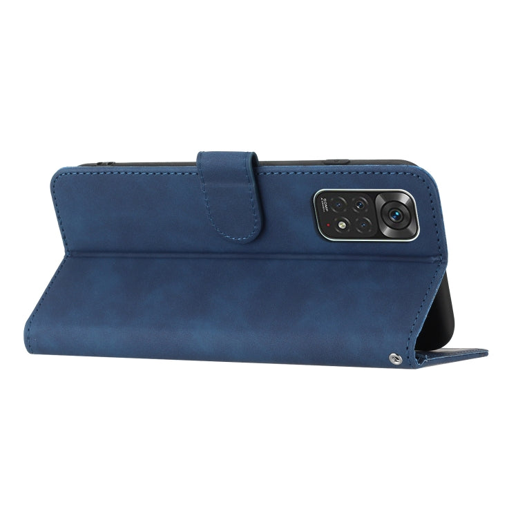 For Xiaomi Redmi Note 11 4G Global/Note 11S Heart Pattern Skin Feel Leather Phone Case(Royal Blue) - Xiaomi Cases by buy2fix | Online Shopping UK | buy2fix