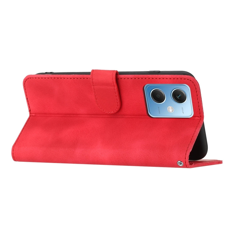 For Xiaomi Redmi Note 12 5G Heart Pattern Skin Feel Leather Phone Case(Red) by buy2fix