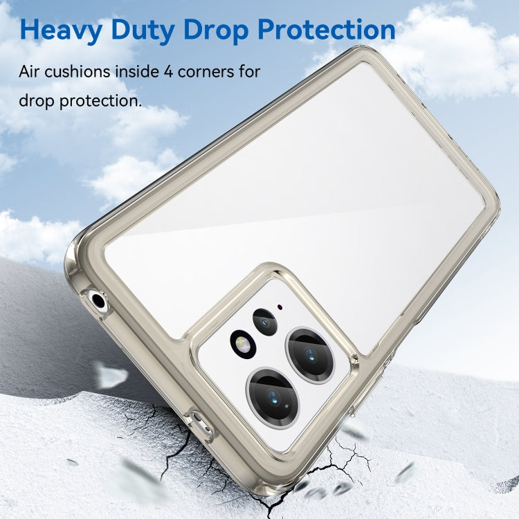 For Xiaomi Redmi Note 12 4G Global Colorful Series Acrylic + TPU Phone Case(Transparent Grey) by buy2fix