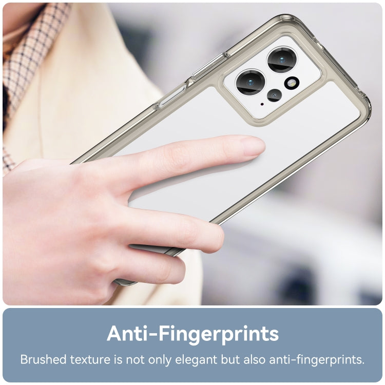 For Xiaomi Redmi Note 12 4G Global Colorful Series Acrylic + TPU Phone Case(Transparent Grey) by buy2fix