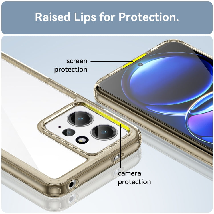 For Xiaomi Redmi Note 12 4G Global Colorful Series Acrylic + TPU Phone Case(Transparent Grey) by buy2fix