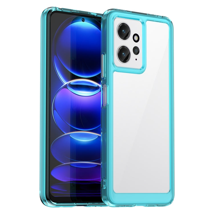 For Xiaomi Redmi Note 12 4G Global Colorful Series Acrylic + TPU Phone Case(Transparent Blue) by buy2fix