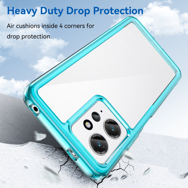 For Xiaomi Redmi Note 12 4G Global Colorful Series Acrylic + TPU Phone Case(Transparent Blue) by buy2fix