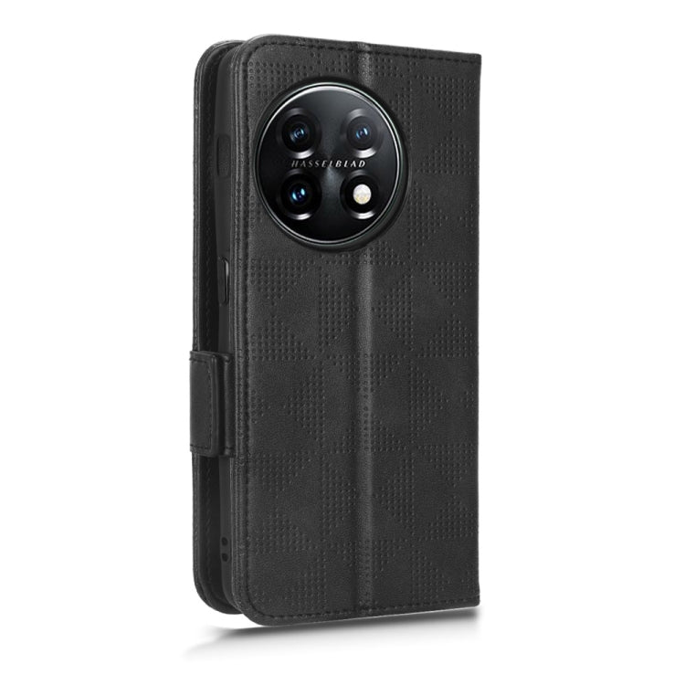 For OnePlus Ace 2 5G Symmetrical Triangle Leather Phone Case(Black) - OnePlus Cases by buy2fix | Online Shopping UK | buy2fix