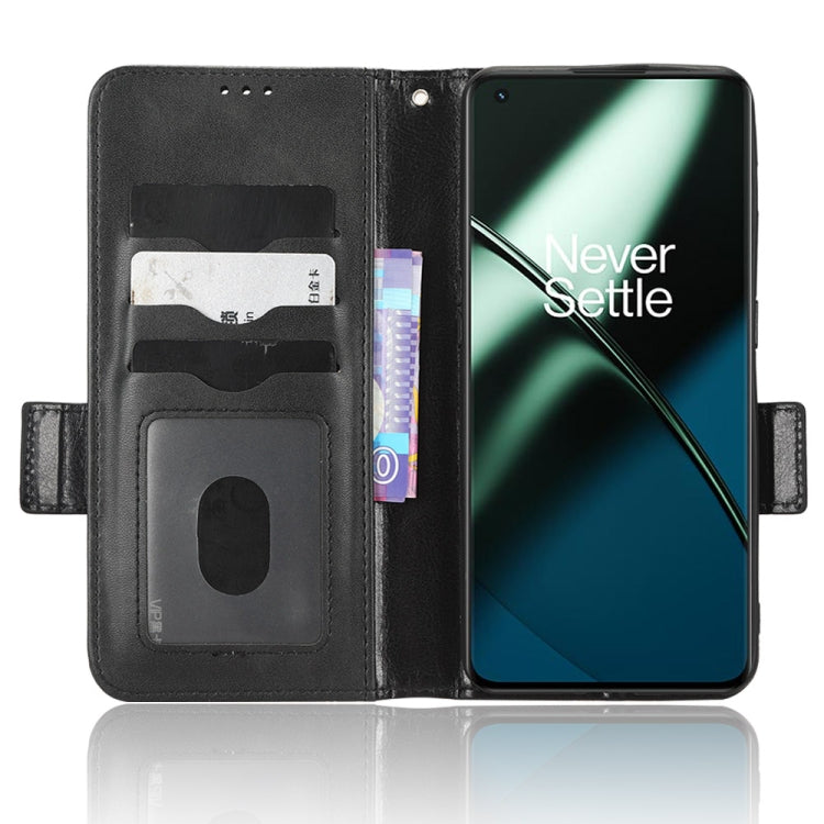 For OnePlus Ace 2 5G Symmetrical Triangle Leather Phone Case(Black) - OnePlus Cases by buy2fix | Online Shopping UK | buy2fix