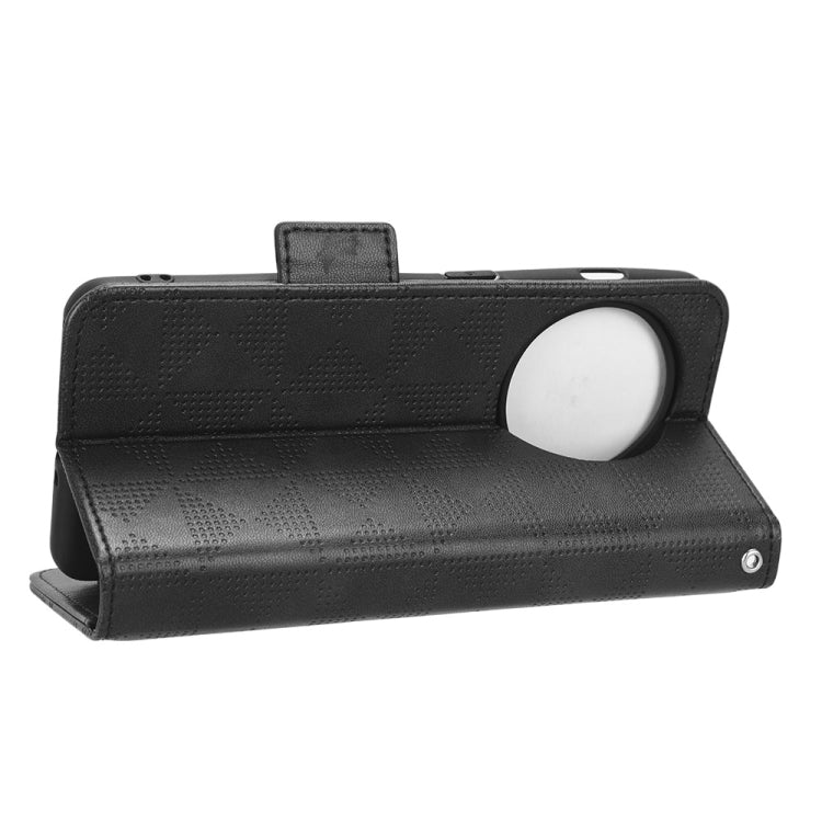 For OnePlus Ace 2 5G Symmetrical Triangle Leather Phone Case(Black) - OnePlus Cases by buy2fix | Online Shopping UK | buy2fix