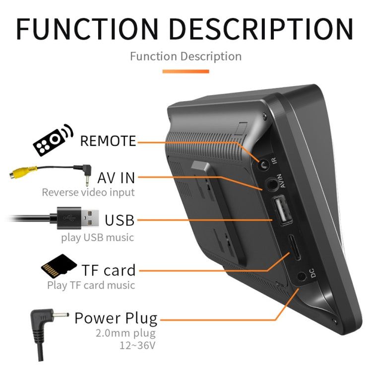 B5300A 7 inch Wireless CarPlay Car Bluetooth MP5 Player, Support Mobile Phone Interconnection - Car MP3 & MP4 & MP5 by buy2fix | Online Shopping UK | buy2fix
