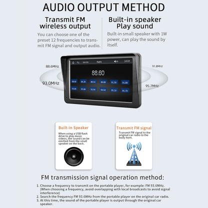B5300A 7 inch Wireless CarPlay Car Bluetooth MP5 Player, Support Mobile Phone Interconnection - Car MP3 & MP4 & MP5 by buy2fix | Online Shopping UK | buy2fix