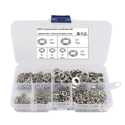 A7652 350 in 1 6 Sizes 304 Stainless Steel Split Lock Spring Washer Kit by buy2fix