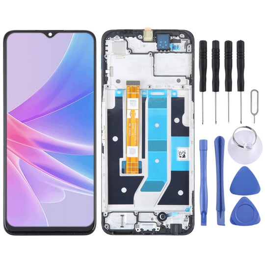 For OPPO A78 5G CPH2483 CPH2495 OEM LCD Screen Digitizer Full Assembly With Frame