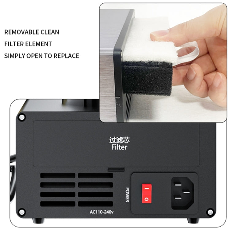 D301 Multifunctional Intelligent Smoking Constant Temperature Soldering Disassembly Rework Station(EU Plug) by buy2fix