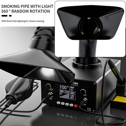 D301 Multifunctional Intelligent Smoking Constant Temperature Soldering Disassembly Rework Station(EU Plug) by buy2fix