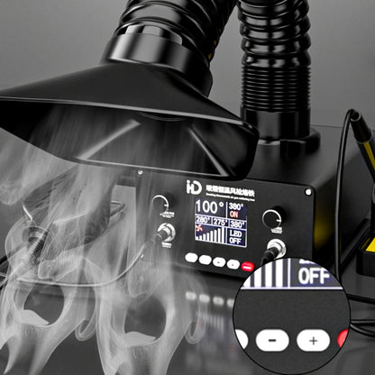 D301 Multifunctional Intelligent Smoking Constant Temperature Soldering Disassembly Rework Station(EU Plug) by buy2fix