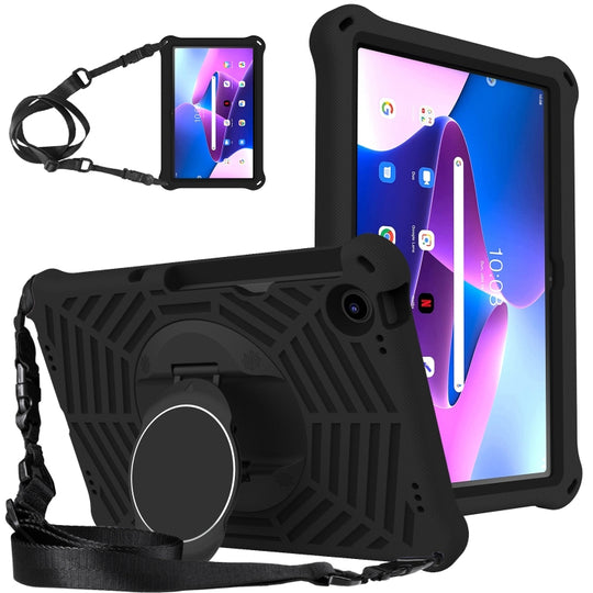 For Lenovo Tab M10 Plus 10.6 3rd Gen 2022 Spider King Silicone Protective Tablet Case(Black)