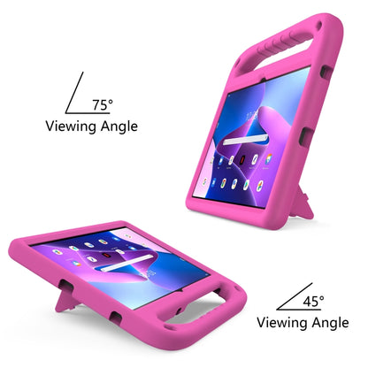 For Lenovo Tab M10 Plus 10.6 3rd Gen 2022 Handle EVA Shockproof Tablet Case with Holder(Rose Red) by buy2fix