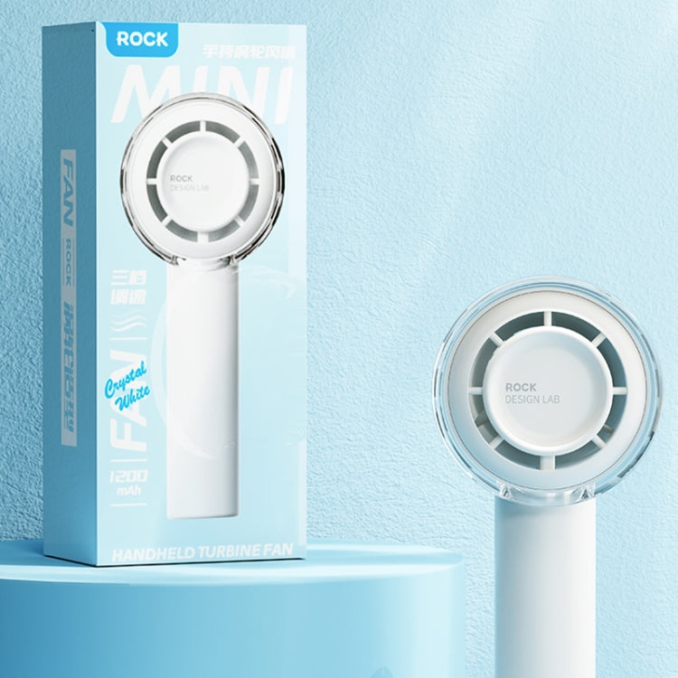 ROCK RST10853 Mini Handheld ElectricTurbo Fan(White) - Electric Fans by ROCK | Online Shopping UK | buy2fix